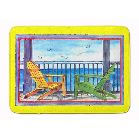 Carolines Treasures Adirondack Chairs Yellow Machine Washable Memory Foam Mat 8085RUG